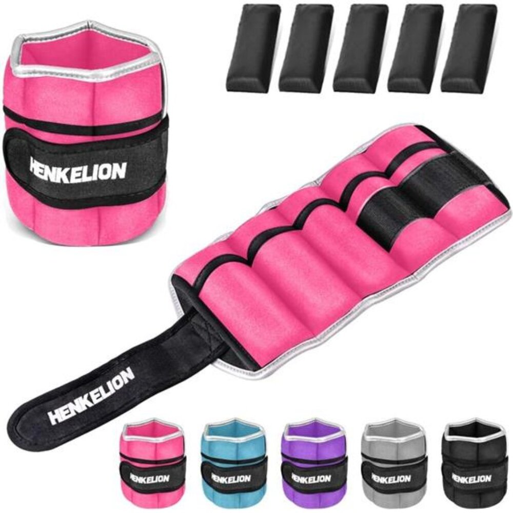 1 Pair 2 3 5 10 Lbs Adjustable Ankle Weights for Women Men Kids, Strength